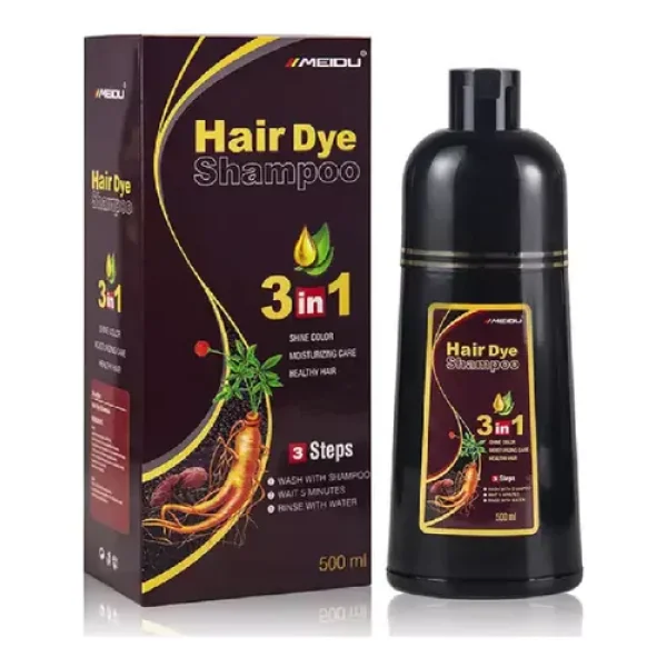 MEIDU SHAMPOO TAPA CANAS MARRON OSCURO 500ML