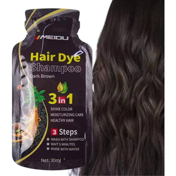 MEIDU SHAMPOO TAPA CANAS MARRON OSCURO 30ML