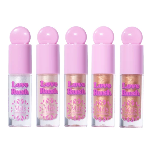 SET DE ILUMINADORES LIQUIDOS LOVE RUSH X5 MIIS COSMETICS